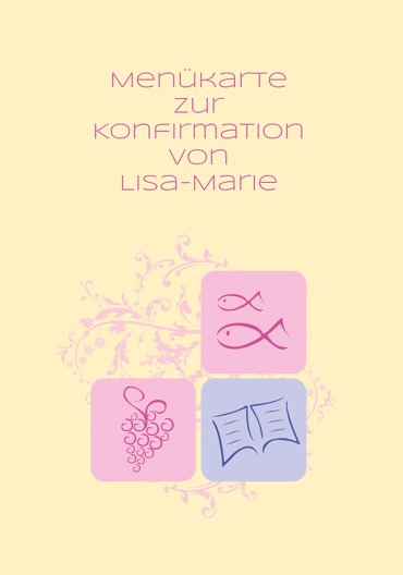 Ansicht 3 - Menükarte zur Konfirmation Fisch