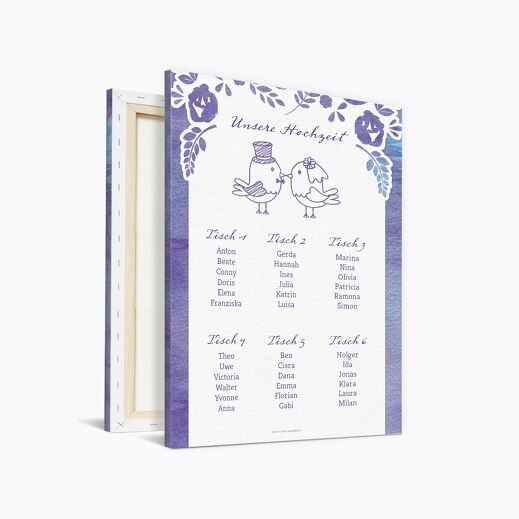 Sitzplan Vogelpaar Lilamatt 400x600mm