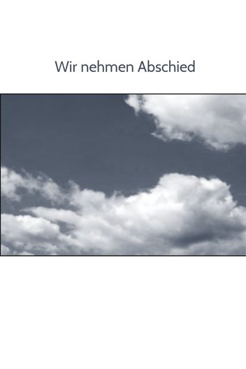 Ansicht 3 - Trauerkarte Wolken