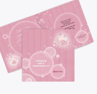 Einladungskarte magic bubbles