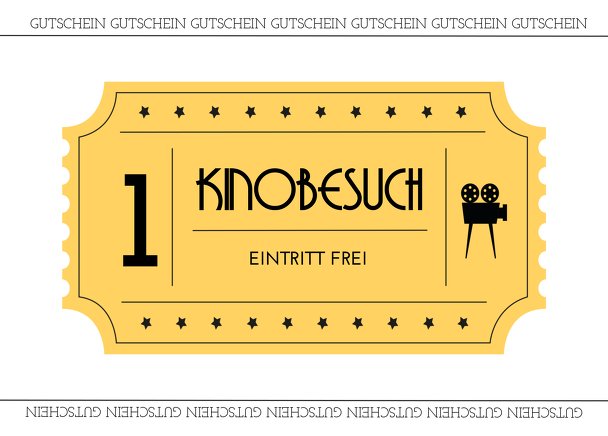 Ansicht 2 - Gutschein zum Geburtstag Retro Kino