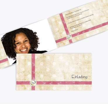 Geburtstagseinladung Pünktchen 30 Foto