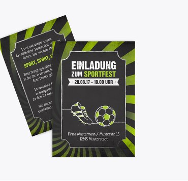 Einladung Sommerfest Retro Sport