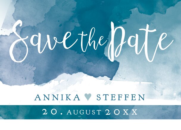 Ansicht 2 - Save-the-Date Aquarell