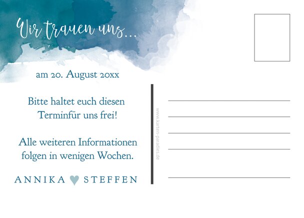 Ansicht 3 - Save-the-Date Aquarell