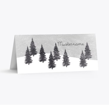 Tischkarte Winterwald