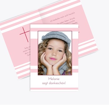 Kommunion Dankeskarte Kreuz