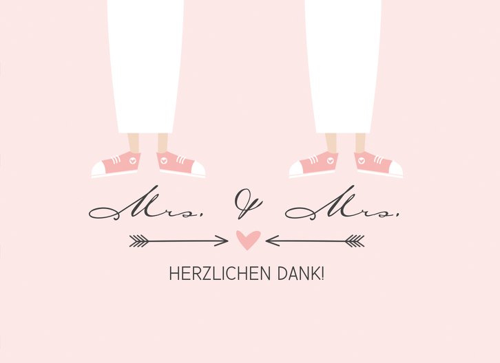 Ansicht 3 - Hochzeit Dankeskarte Pärchen - Frauen