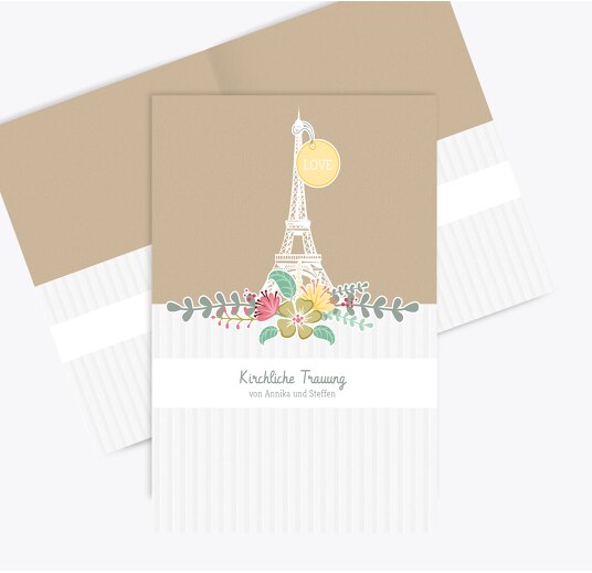 Kirchenheft Umschlag Paris Trauerbeige 148x210mm