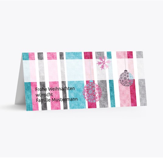 Tischkarte Schmuck WeinRot 100x44mm