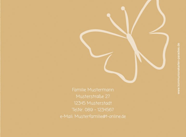 Ansicht 3 - Kommunion Danke Butterfly 2