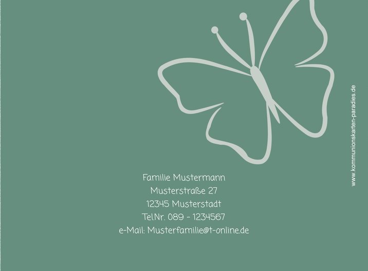 Ansicht 3 - Kommunion Danke Butterfly 2