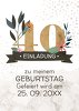 Ansicht 4 - Geburtstagseinladung Blumenzahl 40