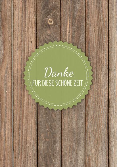 Ansicht 3 - Hochzeit Dankeskarte Vintage Holz