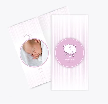 Baby Dankeskarte sheep