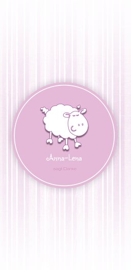 Ansicht 3 - Baby Dankeskarte sheep