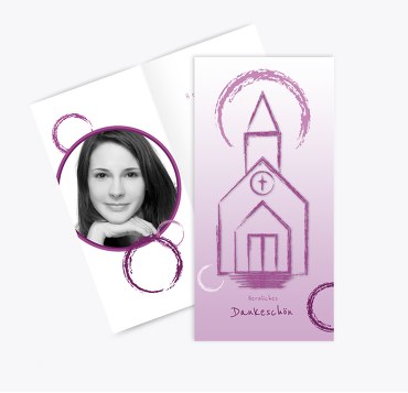 Konfirmation Dankeskarte Kirche