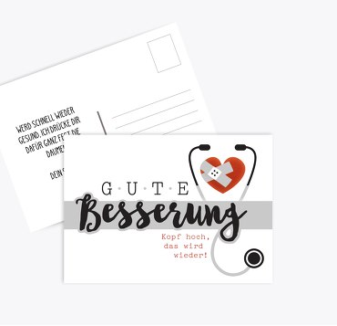 Spruchkarte Gute Besserung