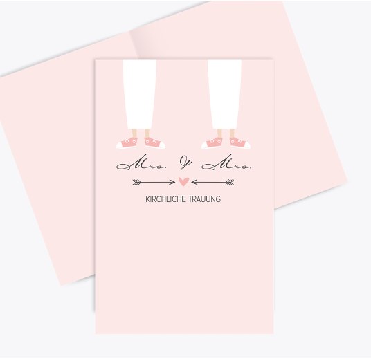 Kirchenheft Umschlag Pärchen - Frauen Rosa 148x210mm