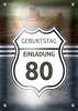 Ansicht 4 - Geburtstagseinladung Route 80