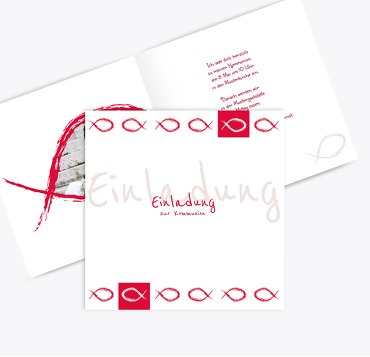 Kommunionskarte Fische