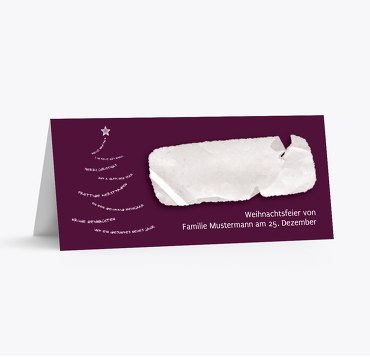 Tischkarte Schriftbaum