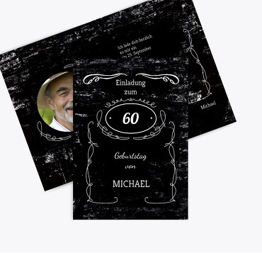 Geburtstagseinladung Jackcard 60 Foto