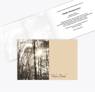 Dankeskarte Wald quer