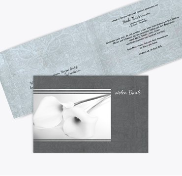 Dankeskarte Calla-Lilie quer