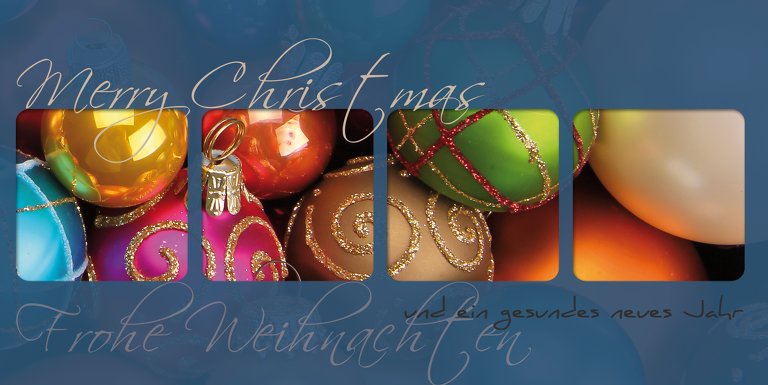 Ansicht 3 - Grußkarte Christbaumkugeln