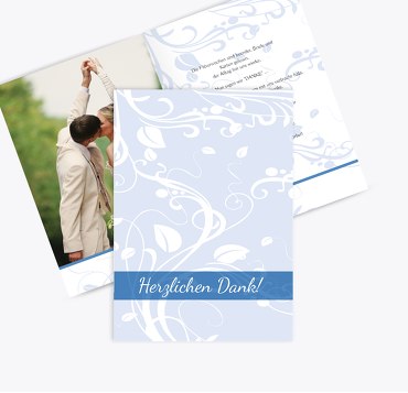 Hochzeit Dankeskarte Blättertraum