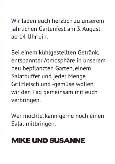 Ansicht 5 - Einladung Sommerfest Grillzeit