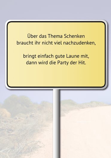 Ansicht 4 - Karte zum Geburtstag Straßenschild 100