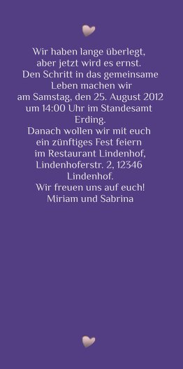 Ansicht 7 - Einladung Im Zeichen der Liebe - Frauen