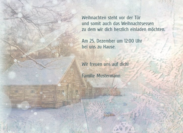 Ansicht 5 - Einladung Schneehütte