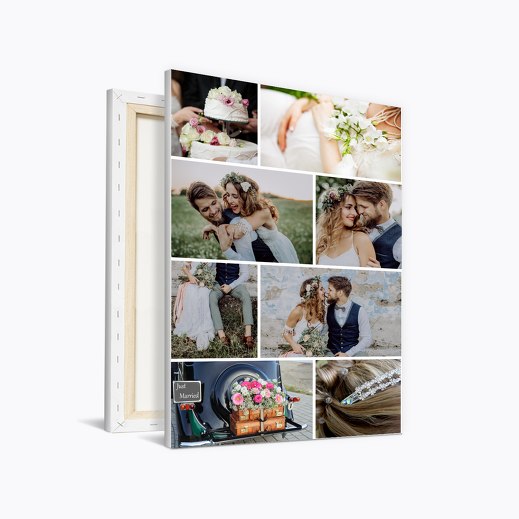 Wandbild Hochzeit "Geschlichtet" Weiß 400x600mm