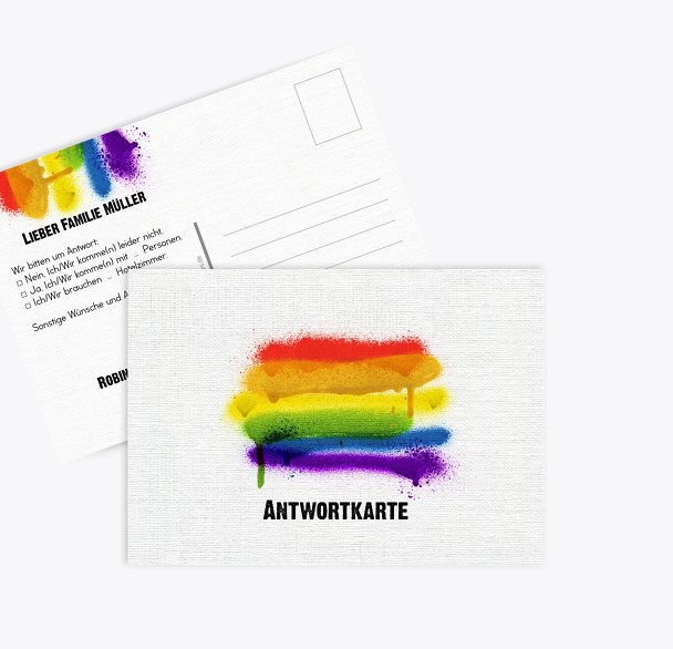 Antwortkarte Regenbogenliebe