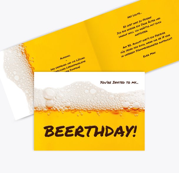 Geburtstagseinladung Beerthday!