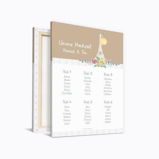 Sitzplan Paris Trauerbeige 400x600mm