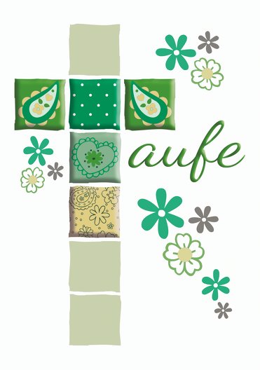 Ansicht 3 - Einladung Florales Kreuz