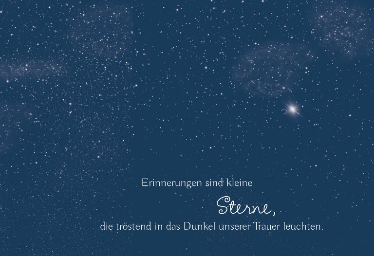 Ansicht 3 - Trauerkarte starry sky