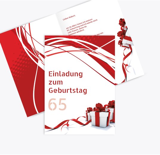 Einladungskarten zum 65. Geburtstag kartenparadies.de