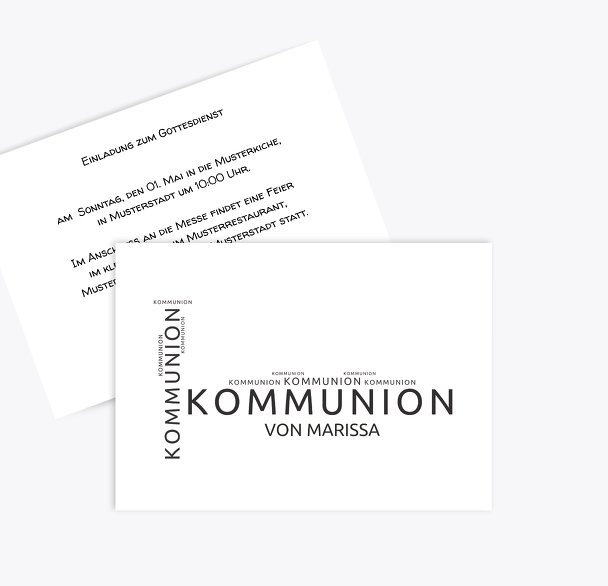 Kommunionskarte Script