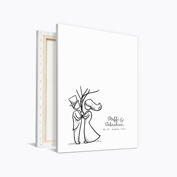 Fingerabdruck Leinwand Liebespaar