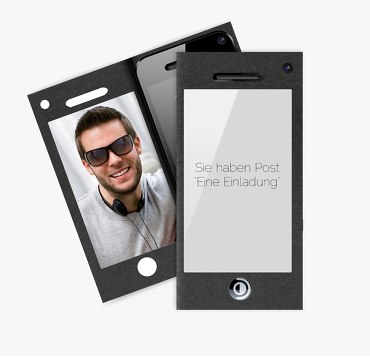 Einladungskarte handycouvert
