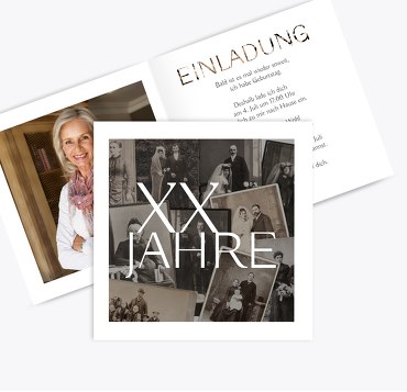 Geburtstagseinladung Vintage Fotos