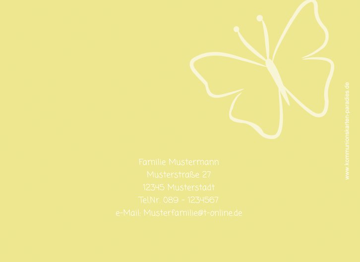 Ansicht 2 - Kommunion Danke Butterfly 2