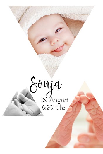 Ansicht 2 - Wandbild Baby "Dreiecke"