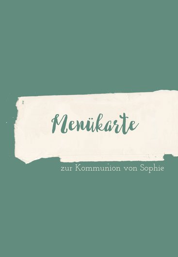 Ansicht 3 - Kommunion Menükarte Fotostrecke