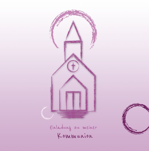 Ansicht 3 - Kommunionskarte Kirche